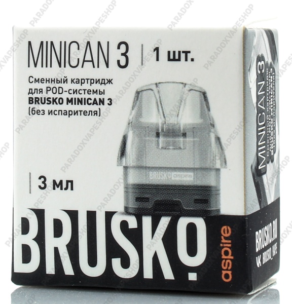 Картридж BRUSKO MINICAN 3 Прозрачный 3мл